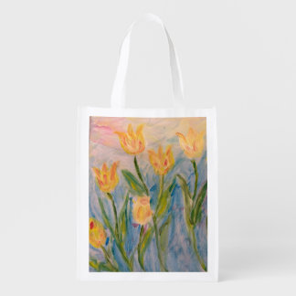 Tulips grocery bag