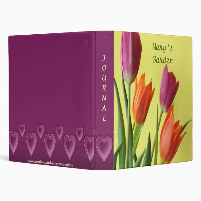 Tulips & Hearts Album/Notebook/Journal Binder (Background)