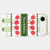 Tulips & Hearts iPhone 4 Case-Mate Case (Back (Horizontal))
