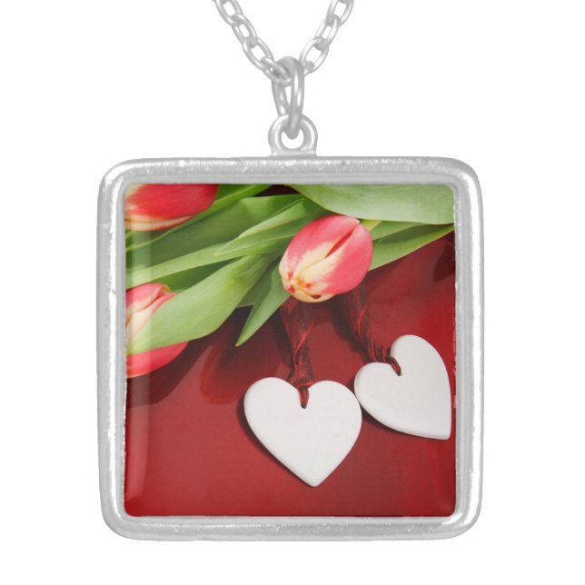 Tulips & Hearts necklace (Front)