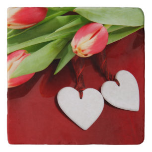 Tulips & Hearts trivets