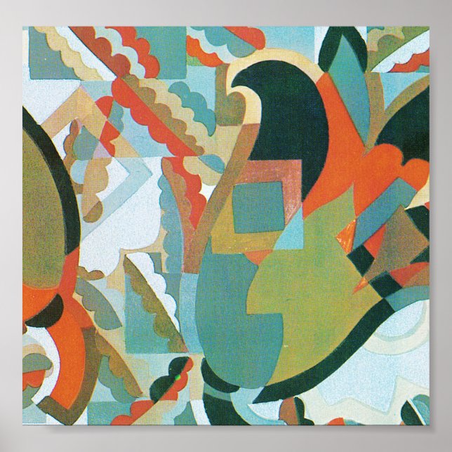 Tulips in Abstract Poster (Front)