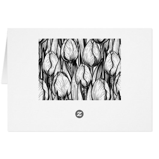 Tulips in black and white (Back Horizontal)