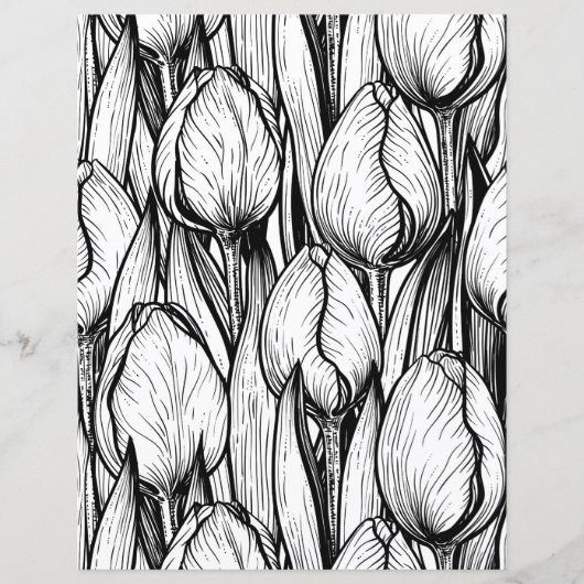 Tulips in black and white (Front)