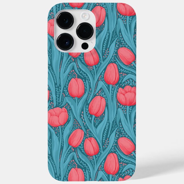Tulips in blue and red Case-Mate iPhone case (Back)