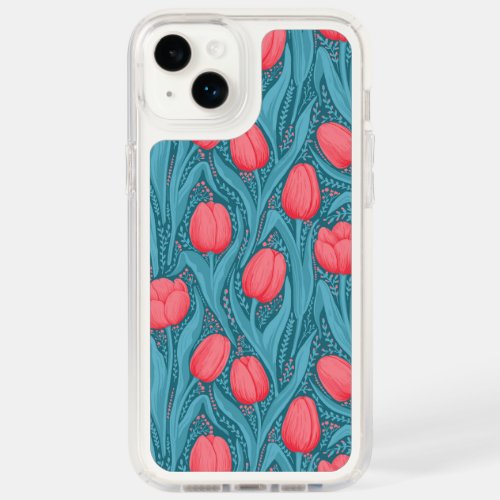 Tulips in blue and red speck iPhone 14 plus case