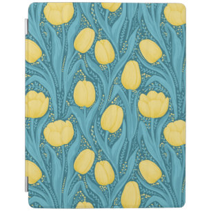 Tulips in blue and yellow iPad smart cover
