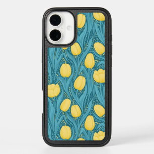 Tulips in blue and yellow iPhone 16 plus case