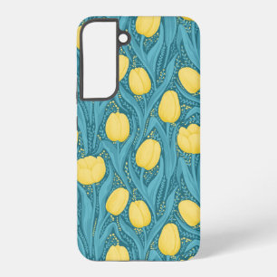 Tulips in blue and yellow samsung galaxy s22+ case