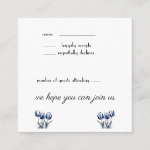 Tulips in Delft Blue customizable Enclosure Card