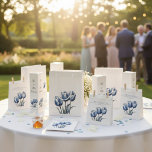 Tulips in Delft Blue customizable Favor Bag<br><div class="desc">Present your wedding favors with grace and charm in these lovely Delft blue tulip favor bags. Featuring an elegant watercolor illustration of the iconic blue tulips, these bags add a touch of classic Dutch beauty to your special day. The customizable option allows you to add your names, wedding date, or...</div>