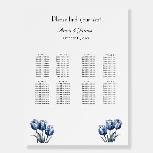 Tulips in Delft Blue customizable Foam Board