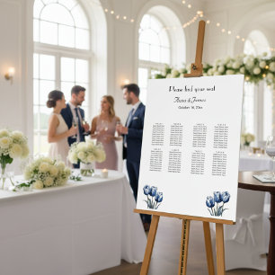 Tulips in Delft Blue customizable Foam Board