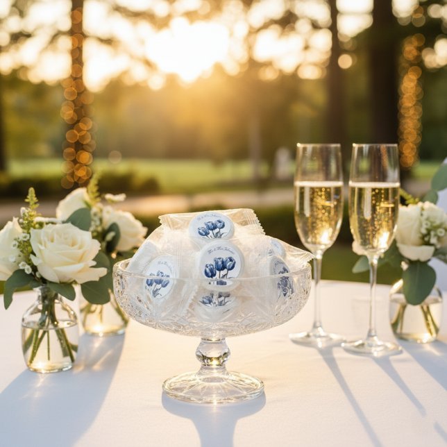 Tulips in Delft Blue customizable Life Saver® Mints (Creator Uploaded)