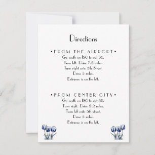 Tulips in Delft Blue customizable RSVP Card