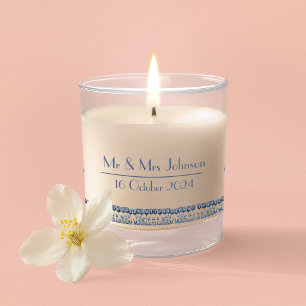 Tulips in Delft Blue customizable Scented Candle