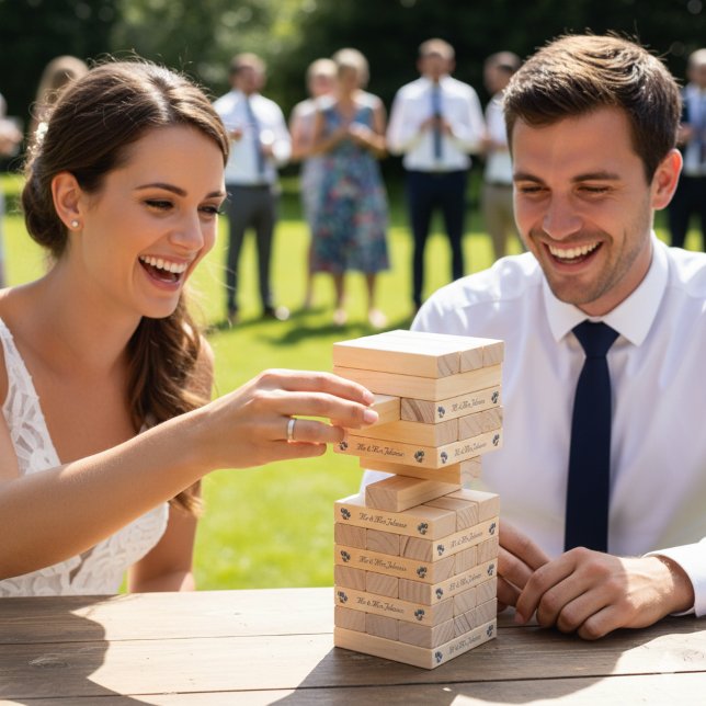 Tulips in Delft Blue customizable Topple Tower (Creator Uploaded)