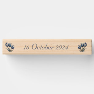 Tulips in Delft Blue customizable Topple Tower