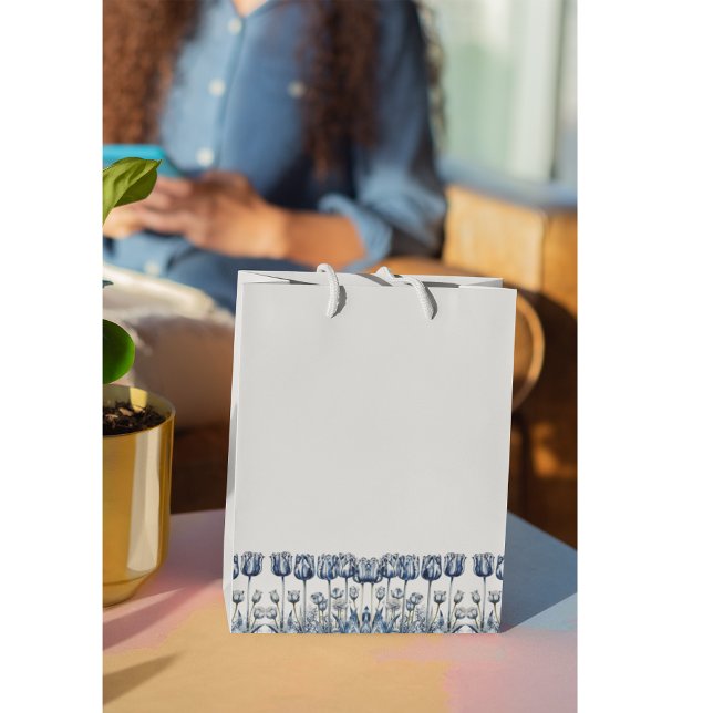 Tulips in Delft Blue  Small Gift Bag (Creator Uploaded)