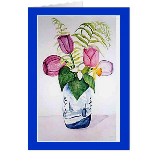 "Tulips in Delft Vase" (Front)