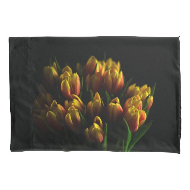 Tulips in Flower Bundle Pillow Case (Front)