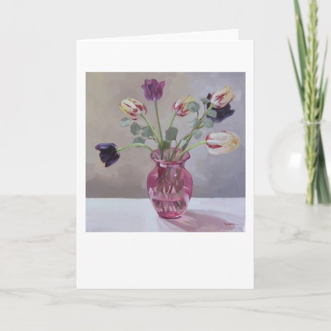 "Tulips in Pink" Holiday Card (Front)