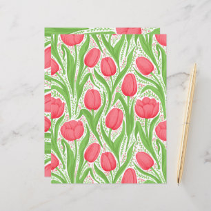 Tulips in red and green