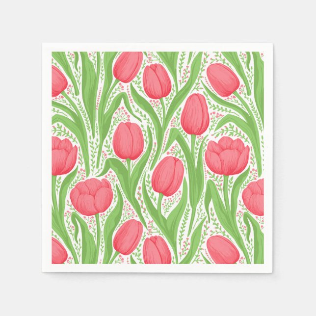 Tulips in red and green napkins (Front)