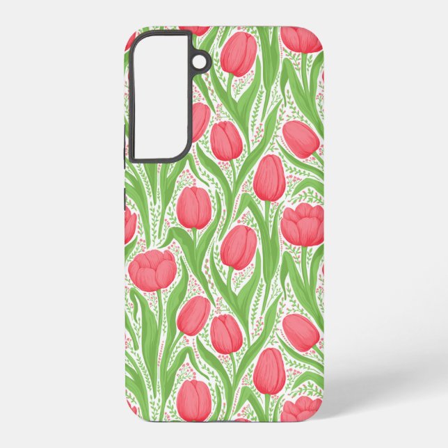 Tulips in red and green samsung galaxy case (Back)