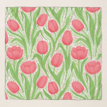 Tulips in red and green scarf<br><div class="desc">Tulips in red and green,  seamless pattern</div>