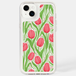 Tulips in red and green speck iPhone 14 plus case