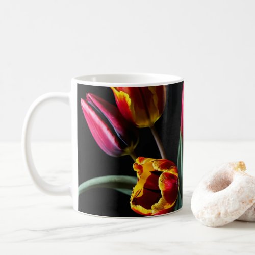 Tulips in the Dark Coffee Mug