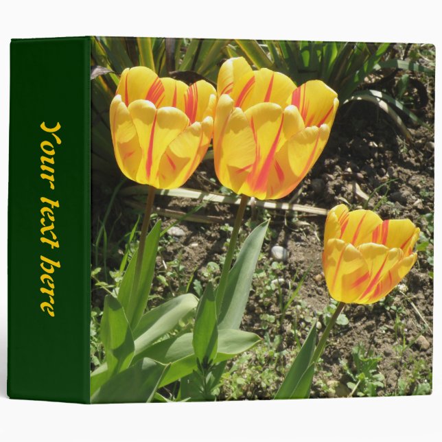 Tulips in the sun Custom Binder (Front/Spine)