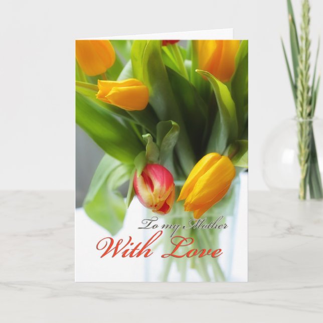 Tulips in the Vase, for mother Card (Front)