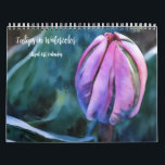 Tulips in Watercolor Floral Art Calendar<br><div class="desc">This pretty floral calendar features my original photographic art – my photographs of a variety of tulip flowers, processed in a watercolor painterly style. These calendars are high quality and vibrant. You may choose other sizes and other options if desired. This unique calendar would make a great gift for a...</div>