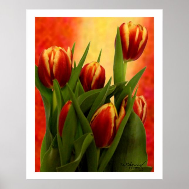 Tulips - jGibney 2010 The MUSEUM Zazzle Gifts Poster (Front)