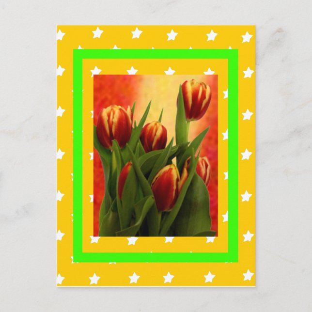 Tulips jGibney The MUSEUM Zazzle Gifts Postcard (Front)