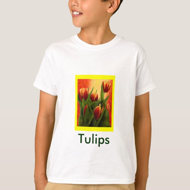 Tulips jGibney The MUSEUM Zazzle Gifts T-Shirt (Front)