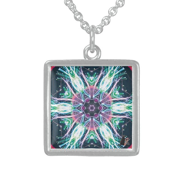 Tulips Kaleidoscope Pendant Necklace (Front)
