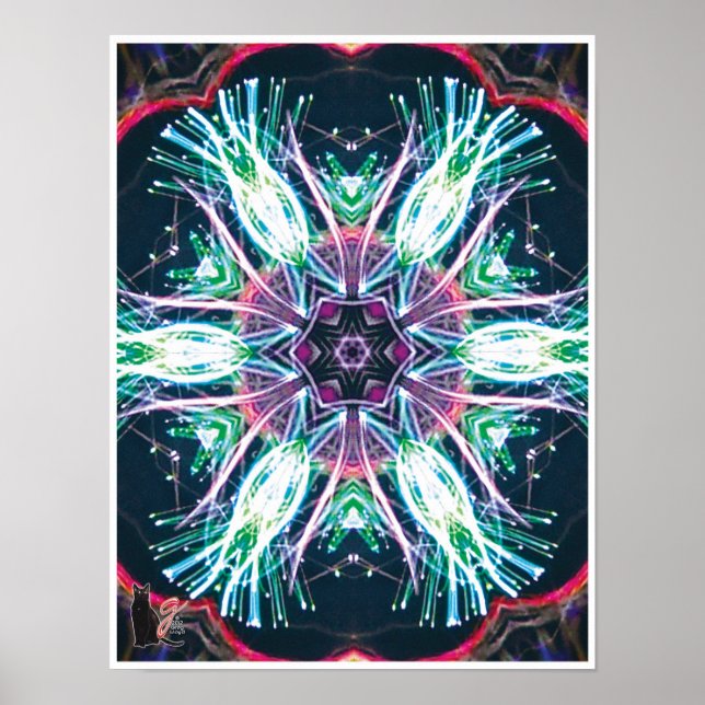 Tulips Kaleidoscope Poster (Front)