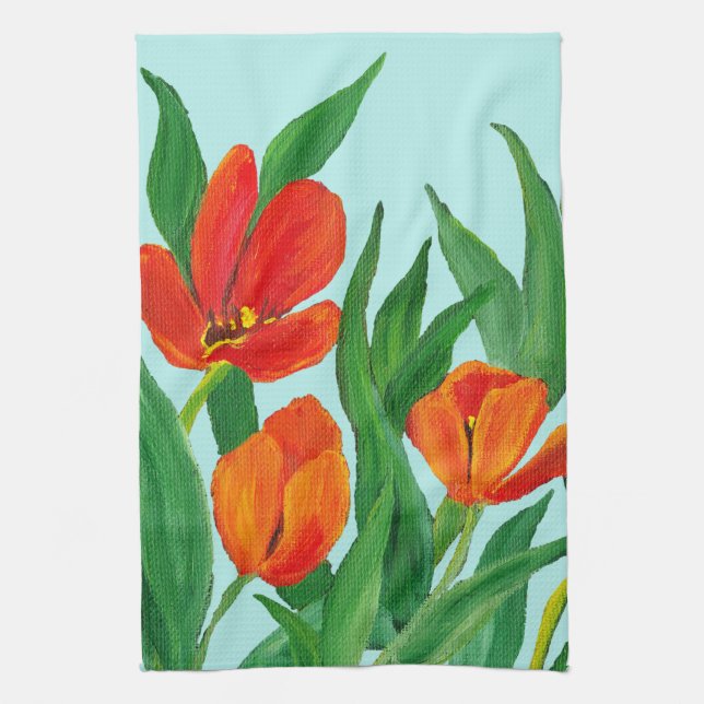 tulips kitchen towel (Vertical)