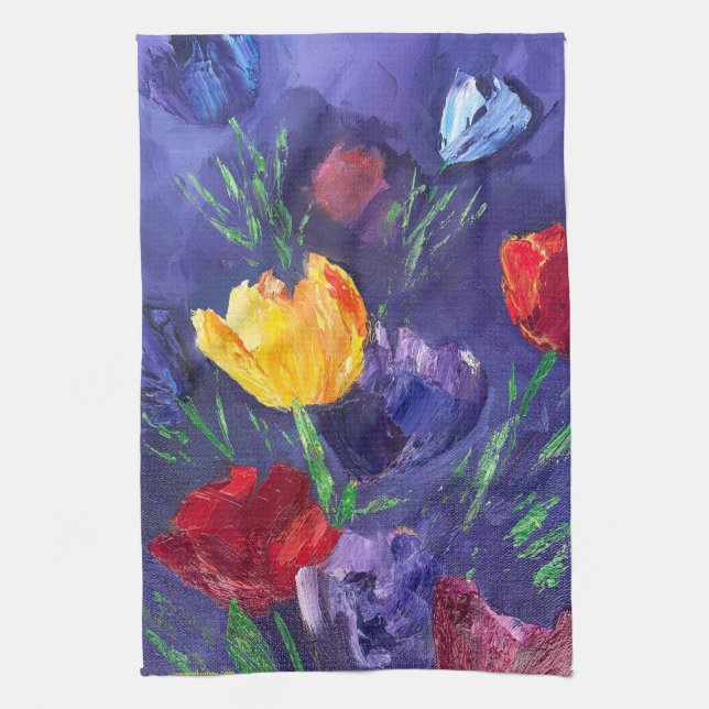 Tulips kitchen towel_Alaska Towel (Vertical)