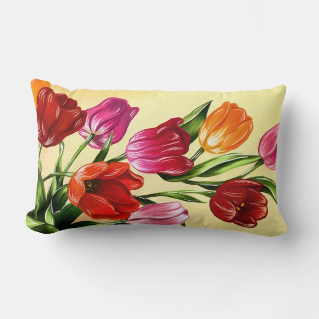 Tulips Lumbar Pillow (Front)