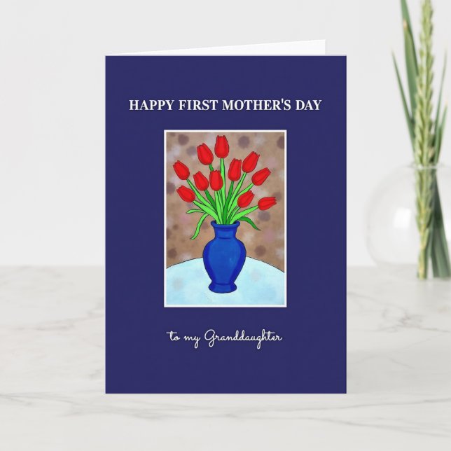 Tulips Mothers Day First Card (Front)