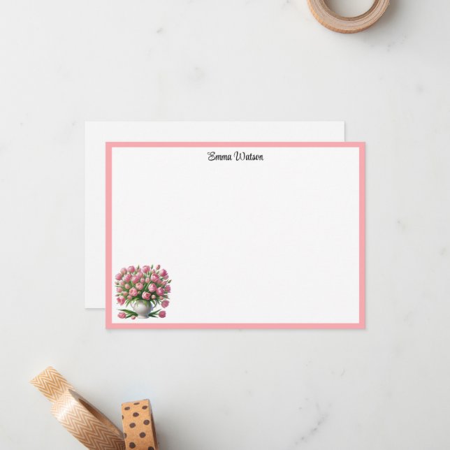 Tulips Note Card (Front/Back In Situ)