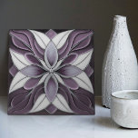 Tulips on Lavender Art Nouveau Purple Ceramic Tile<br><div class="desc">Welcome to CreaTile! Here you will find handmade tile designs that I have personally crafted and vintage ceramic and porcelain clay tiles, whether stained or natural. I love to design tile and ceramic products, hoping to give you a way to transform your home into something you enjoy visiting again and...</div>