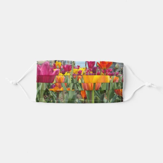 Tulips On Parade Face Mask (Front, Folded)