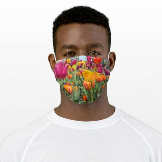 Tulips On Parade Face Mask (Worn)