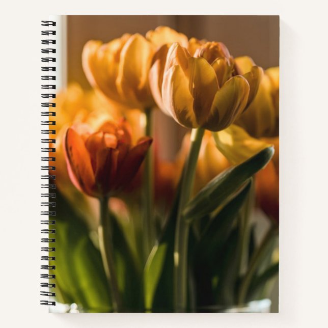 Tulips Orange Flowers Notebook (Front)