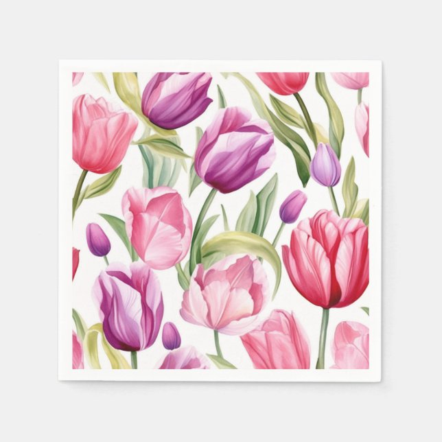 Tulips Paper Napkins (Front)